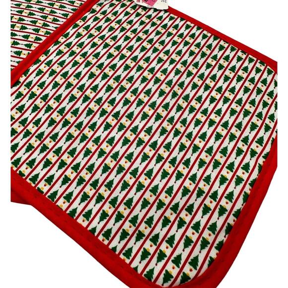 Vintage Woolworth's Christmas Potholders Set of 3 White Green Red New with Tag - Picture 2 of 4